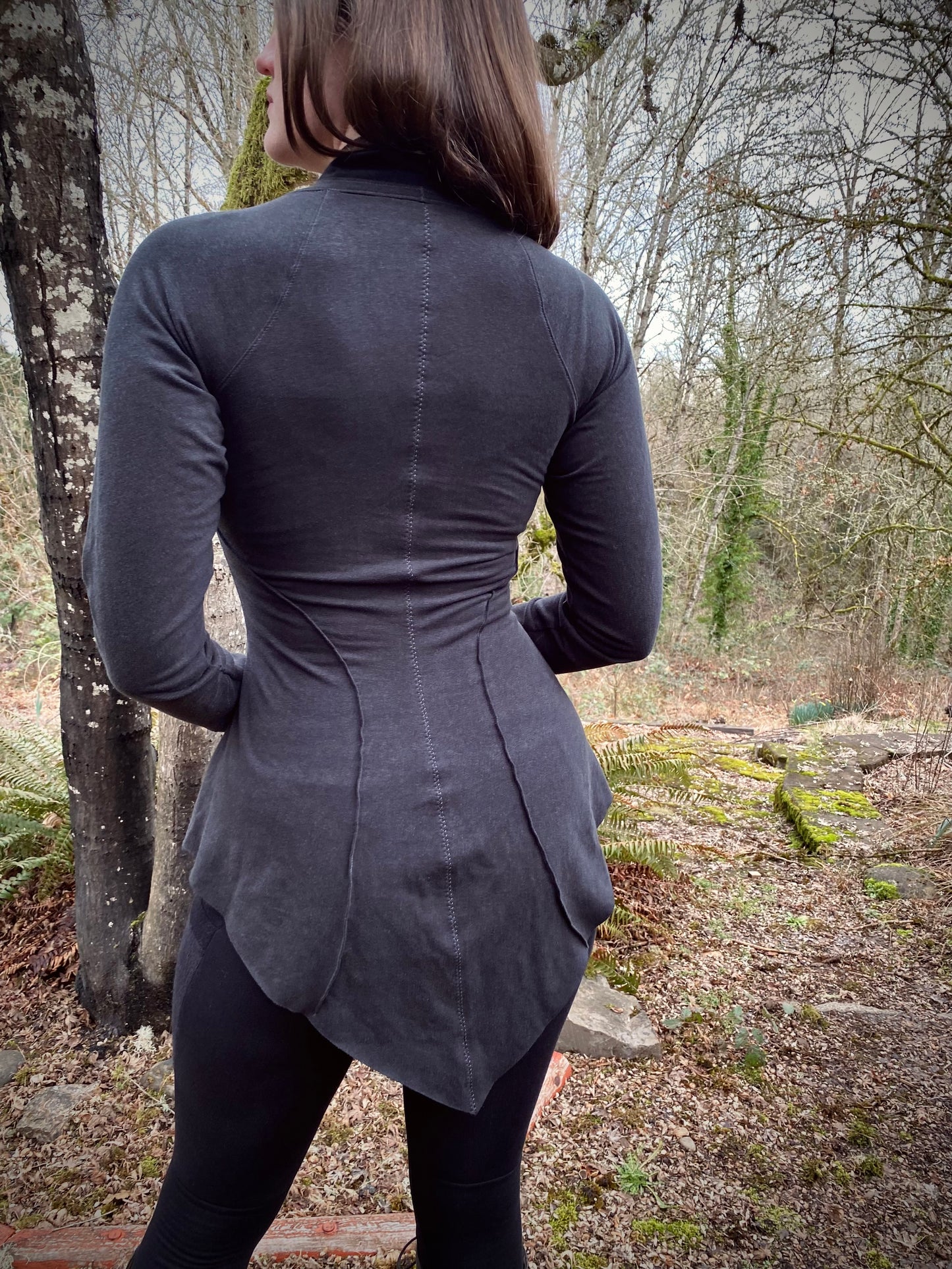 Made to Order High Collar Black Elven Armor Tunic