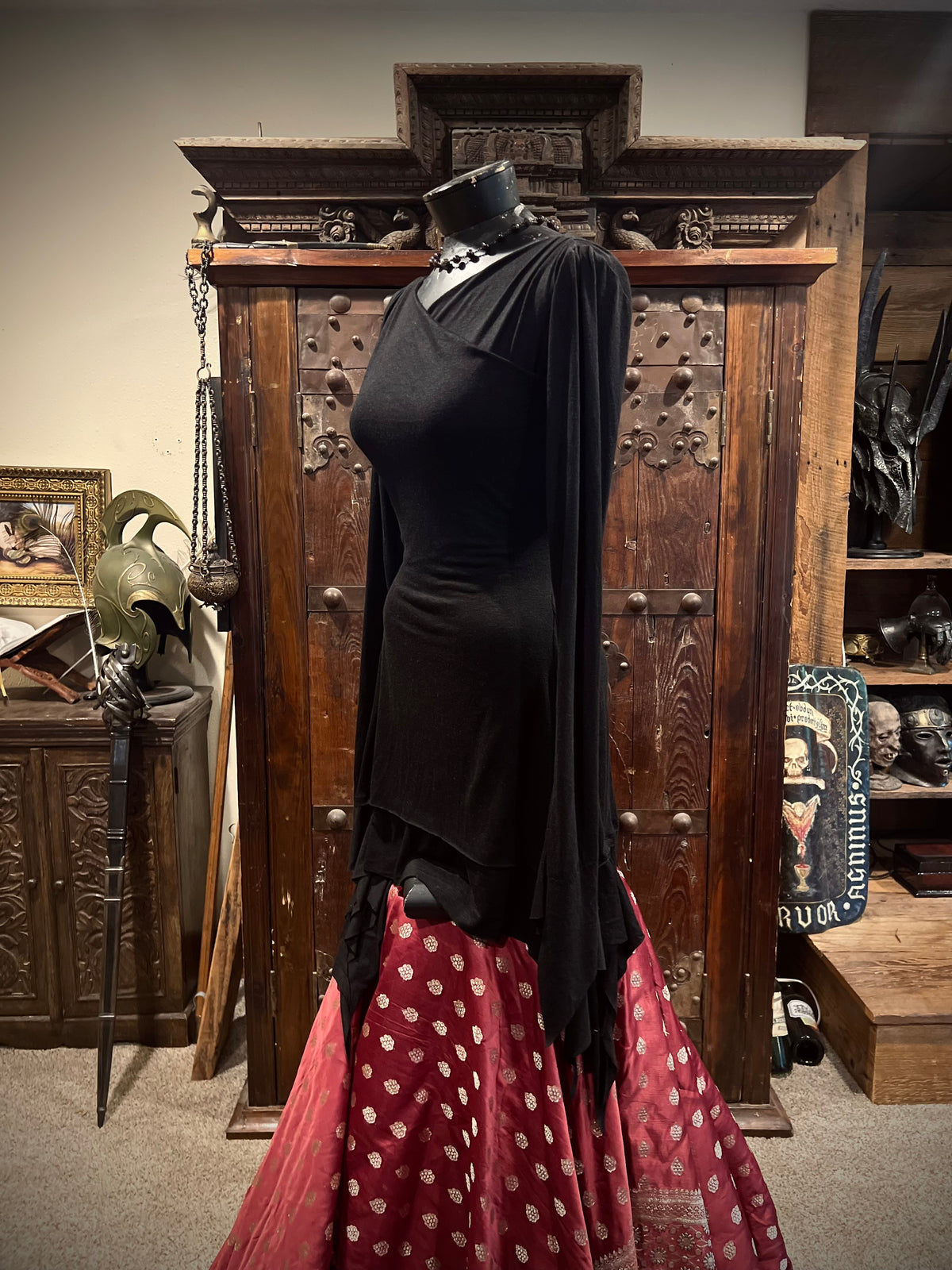 Black lace up River Tunic