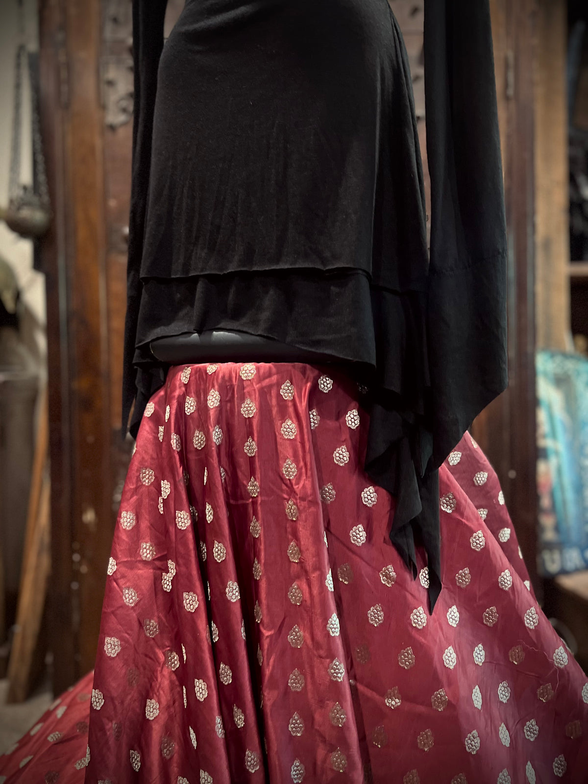 Black lace up River Tunic