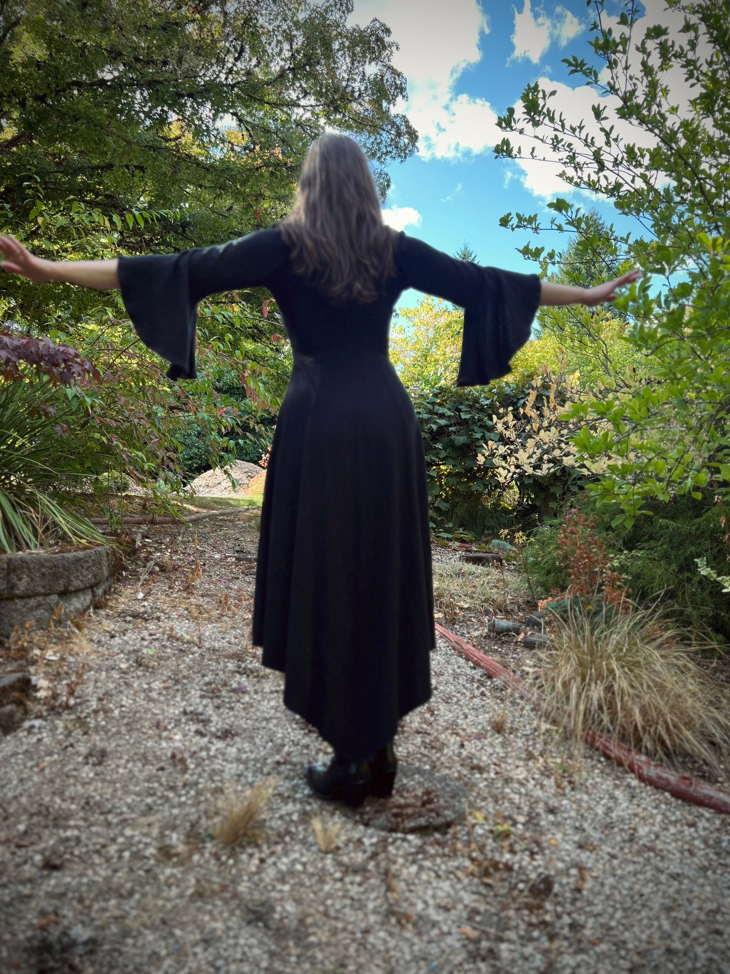 MADE TO ORDER  Queen of Diamonds Dress with Bell Sleeves