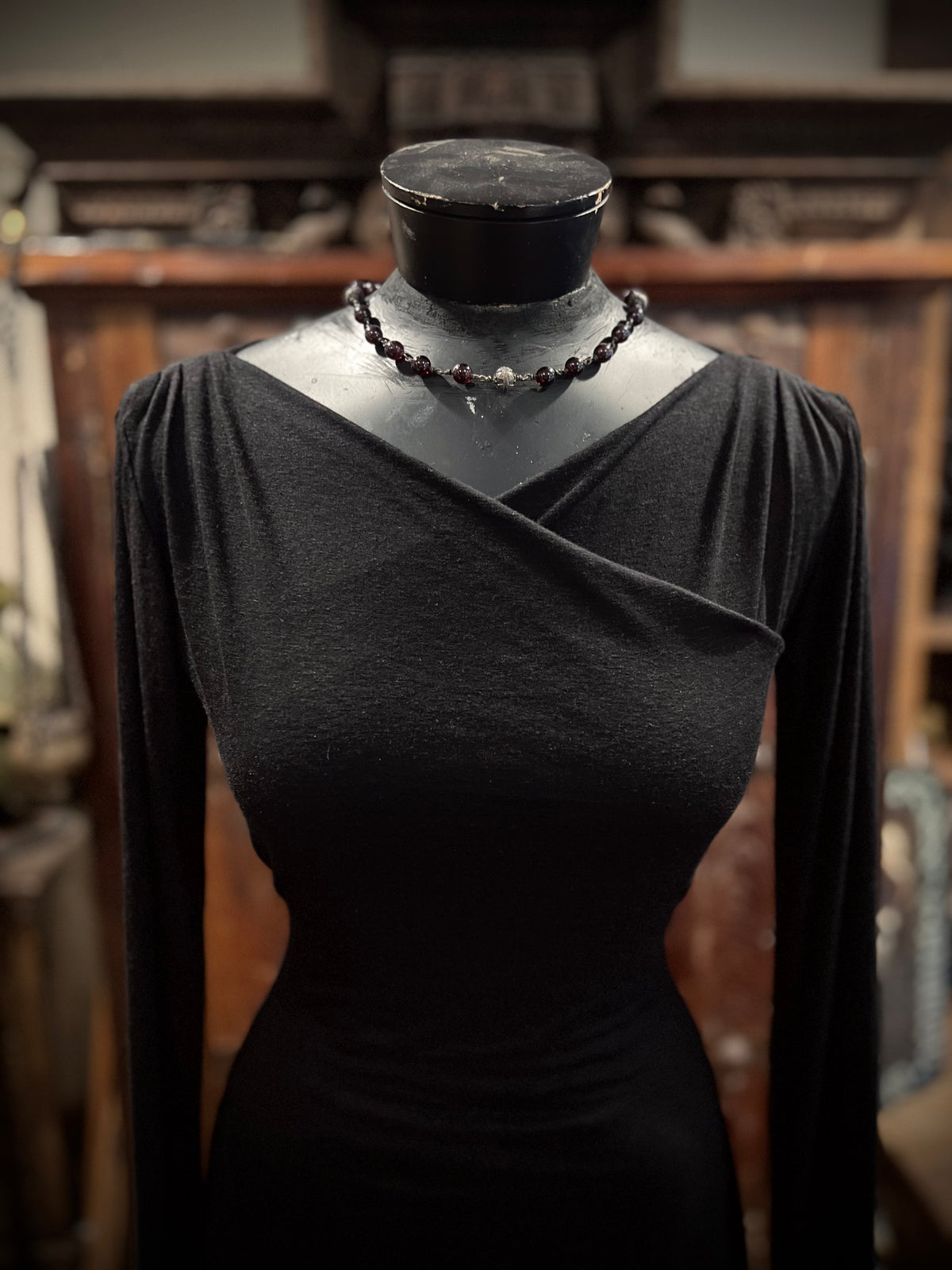 Black lace up River Tunic