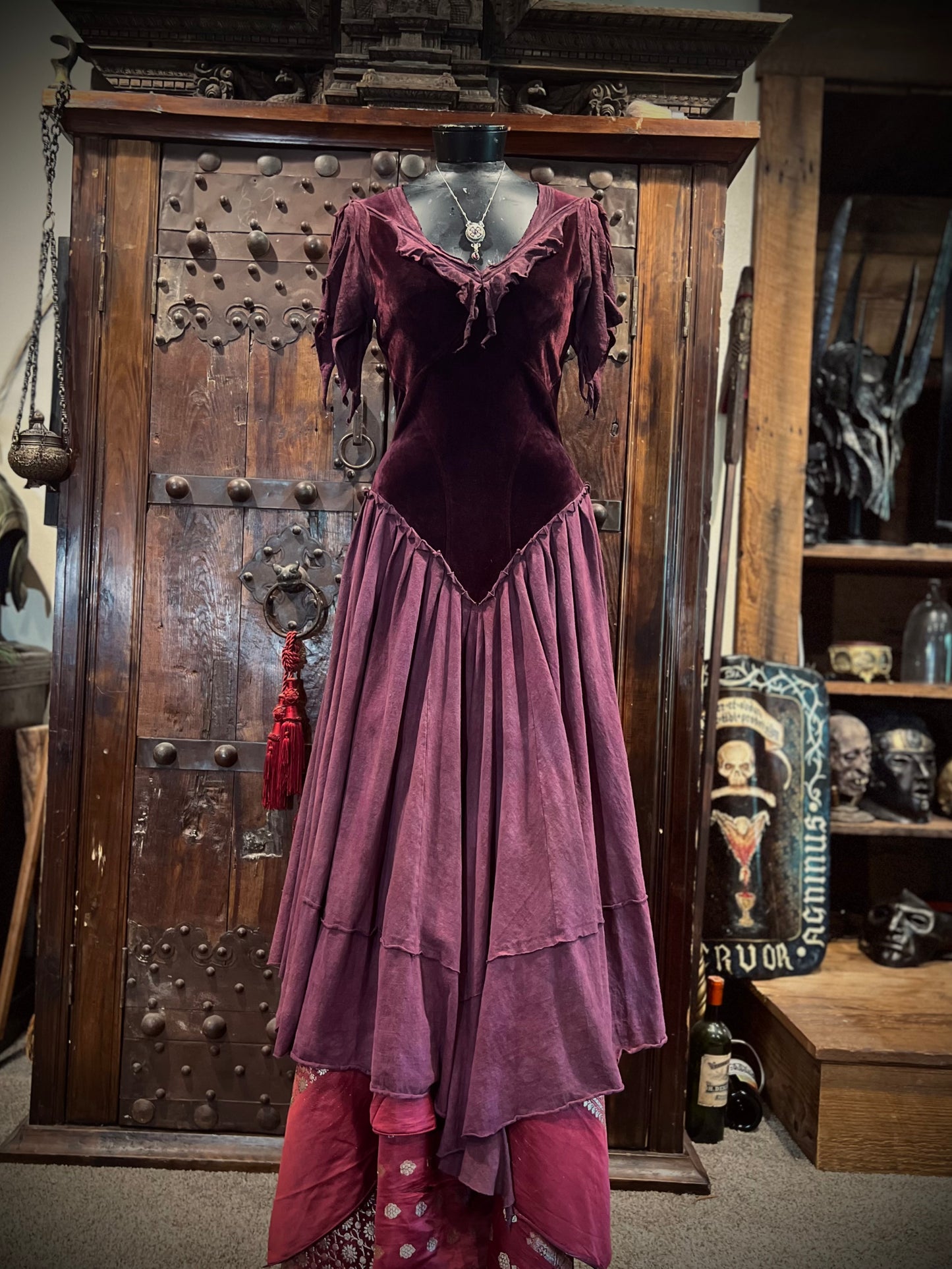 Ruby Princess Velour Lace Up