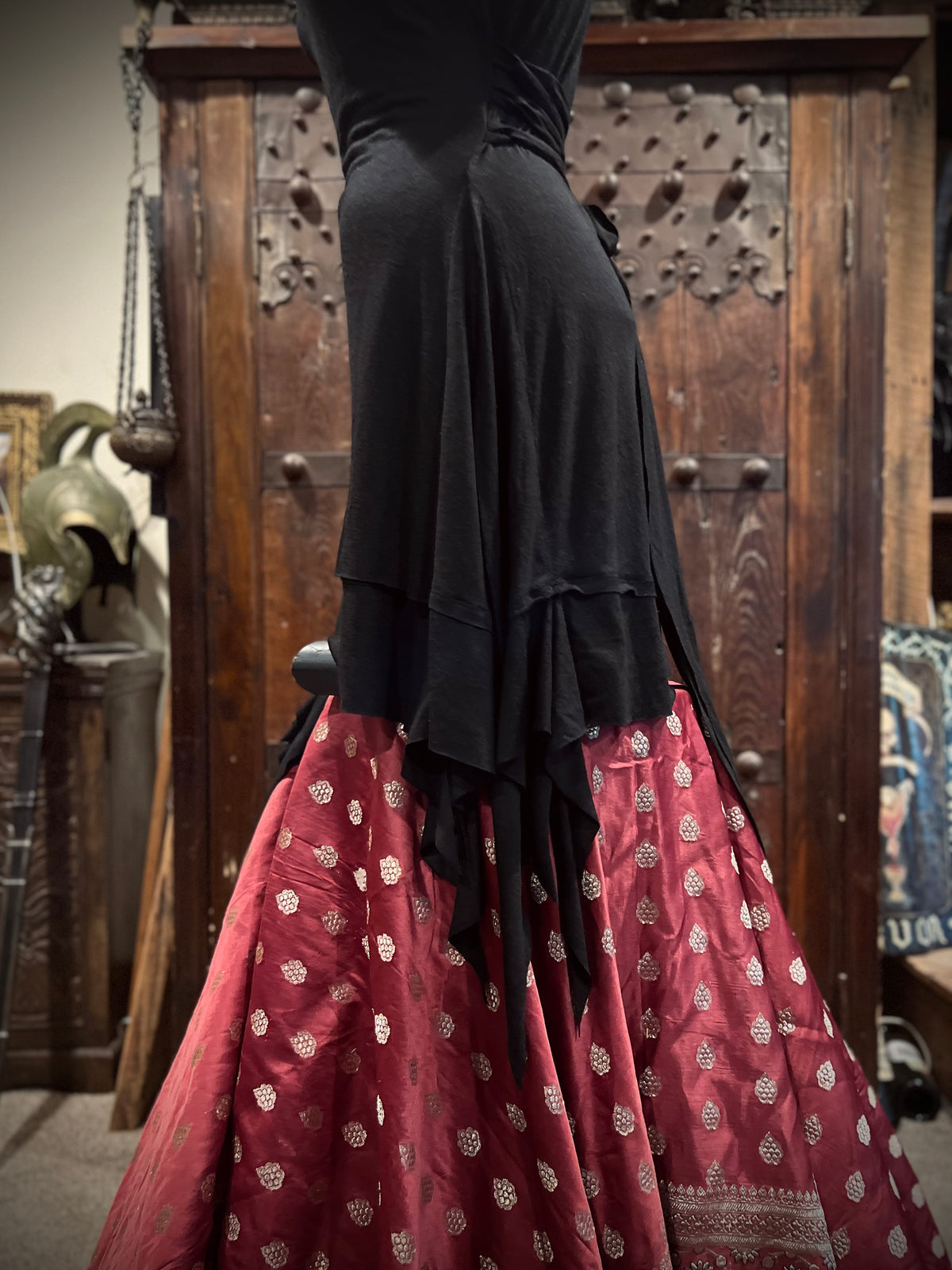 Black lace up River Tunic