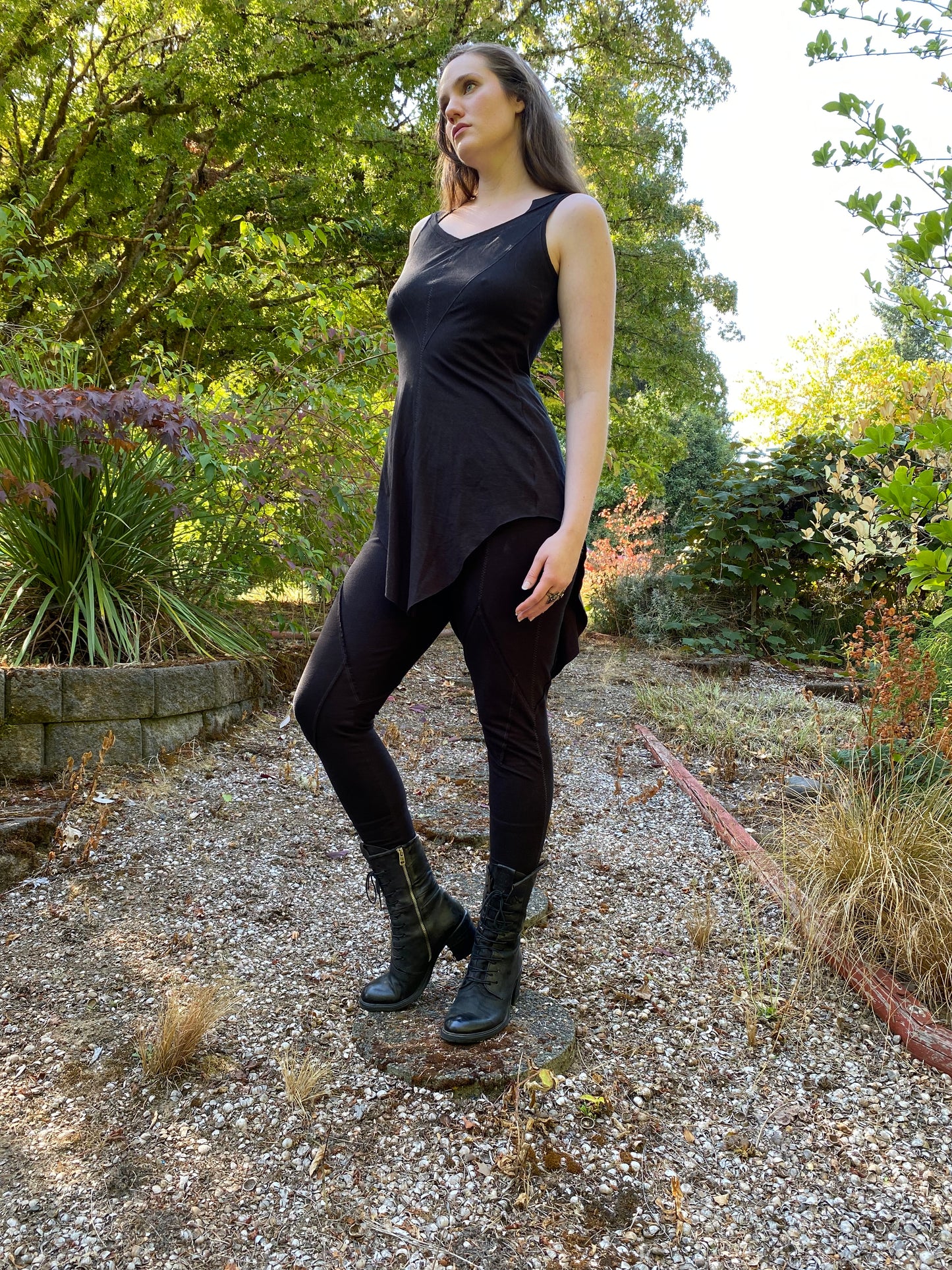 Made To Order Sleeveless Wide Keyhole Neck