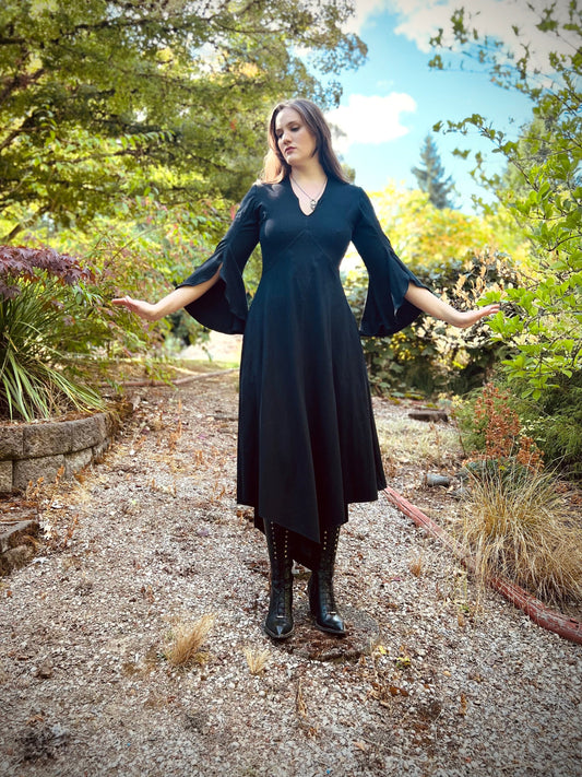 MADE TO ORDER  Queen of Diamonds Dress with Bell Sleeves