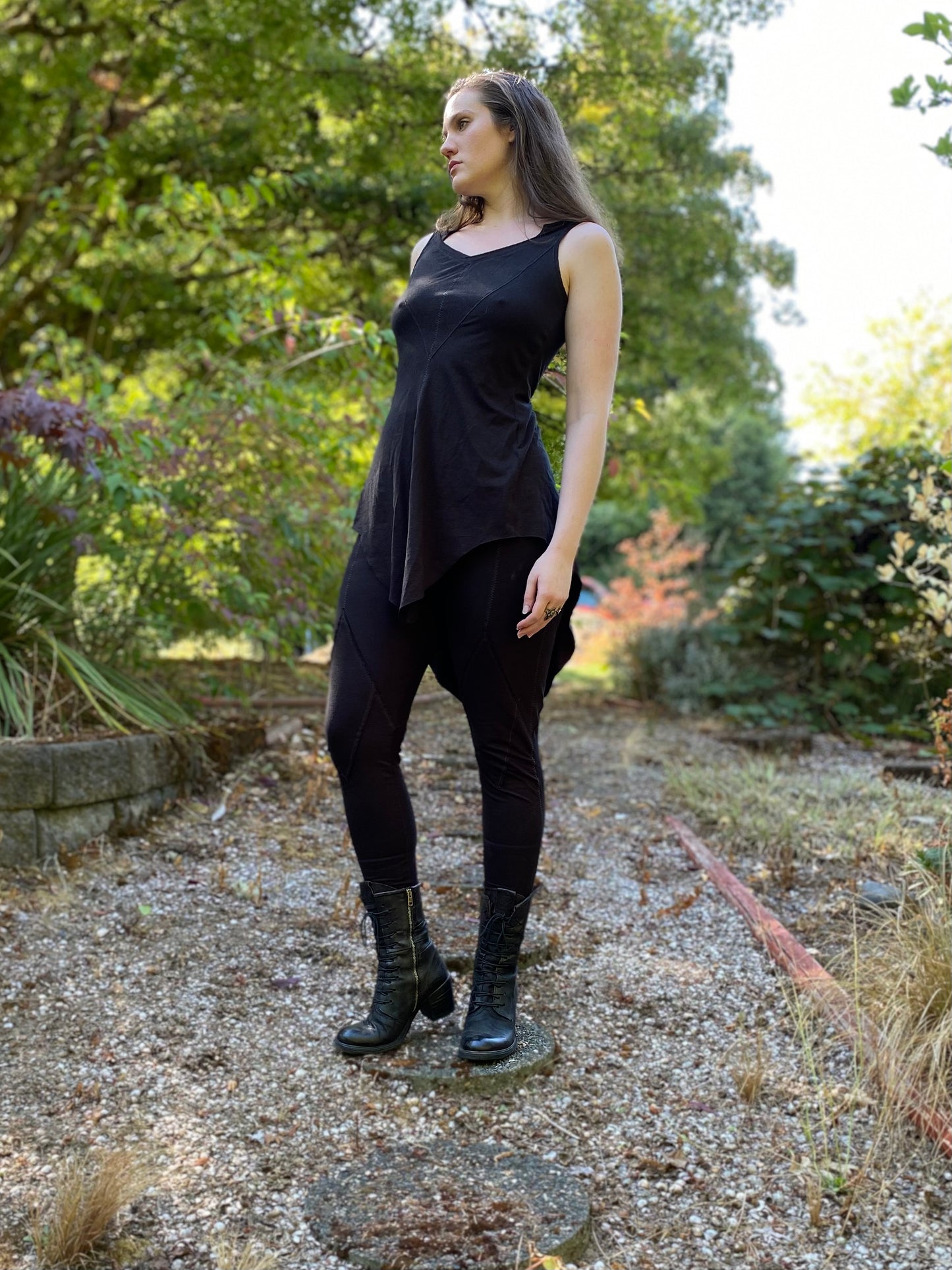 Made To Order Sleeveless Wide Keyhole Neck