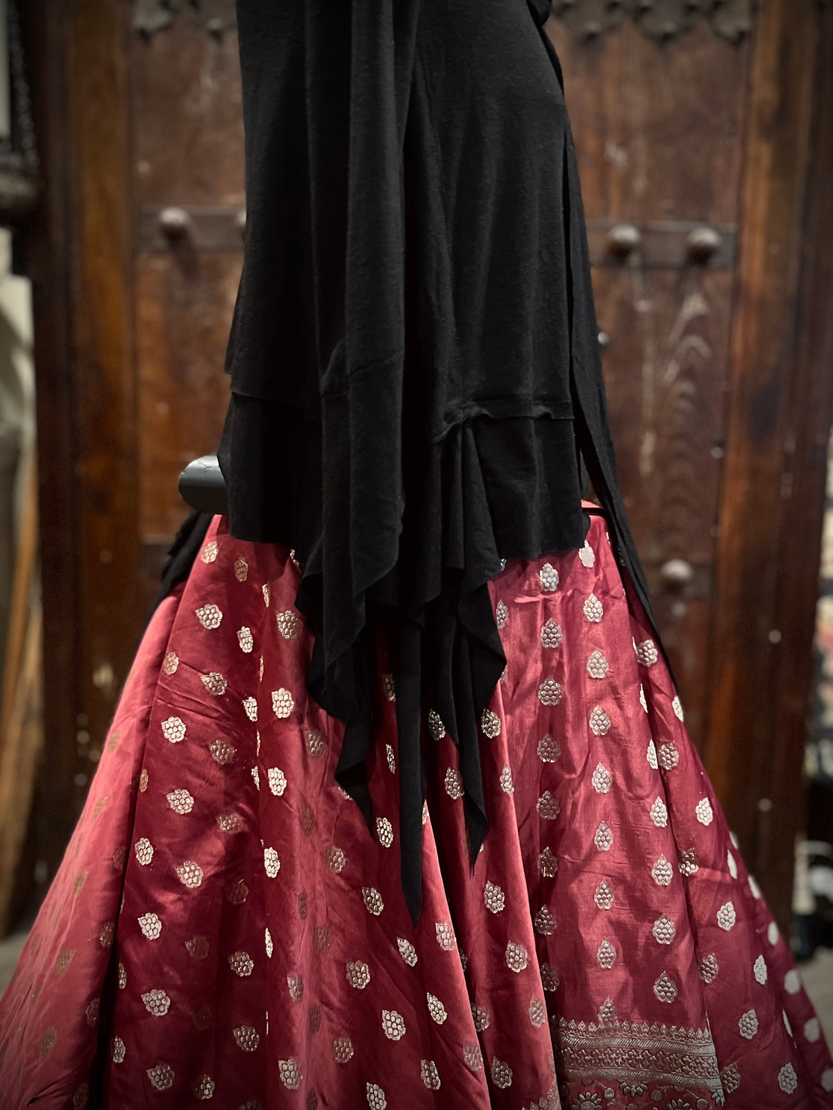 Black lace up River Tunic