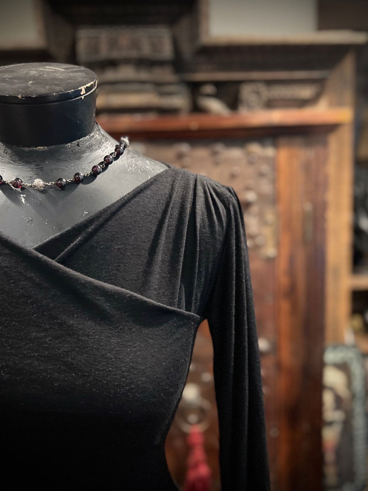 Black lace up River Tunic