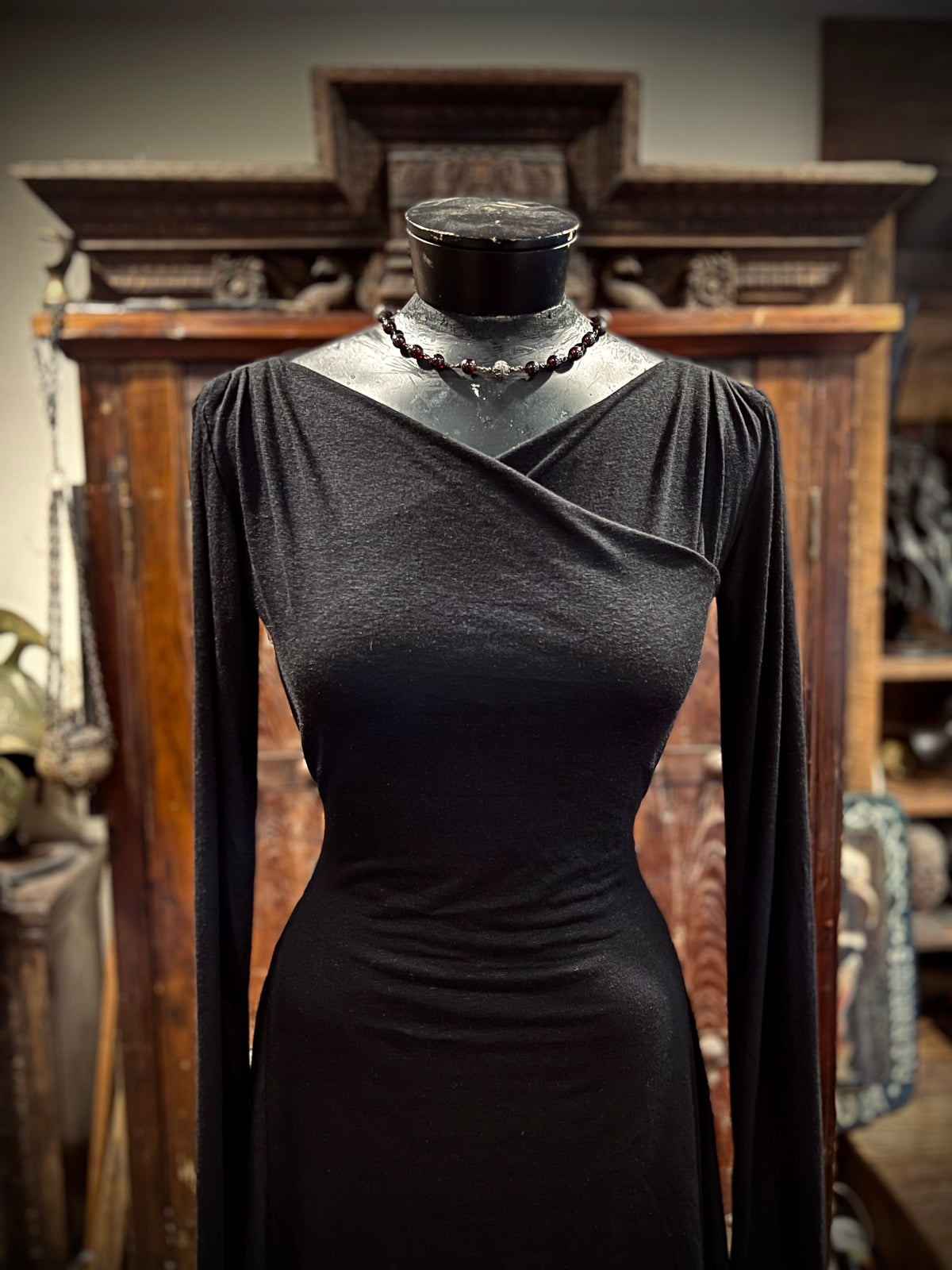 Black lace up River Tunic