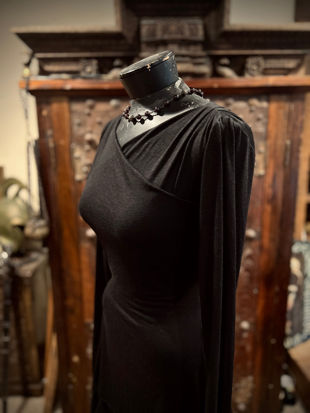 Black lace up River Tunic
