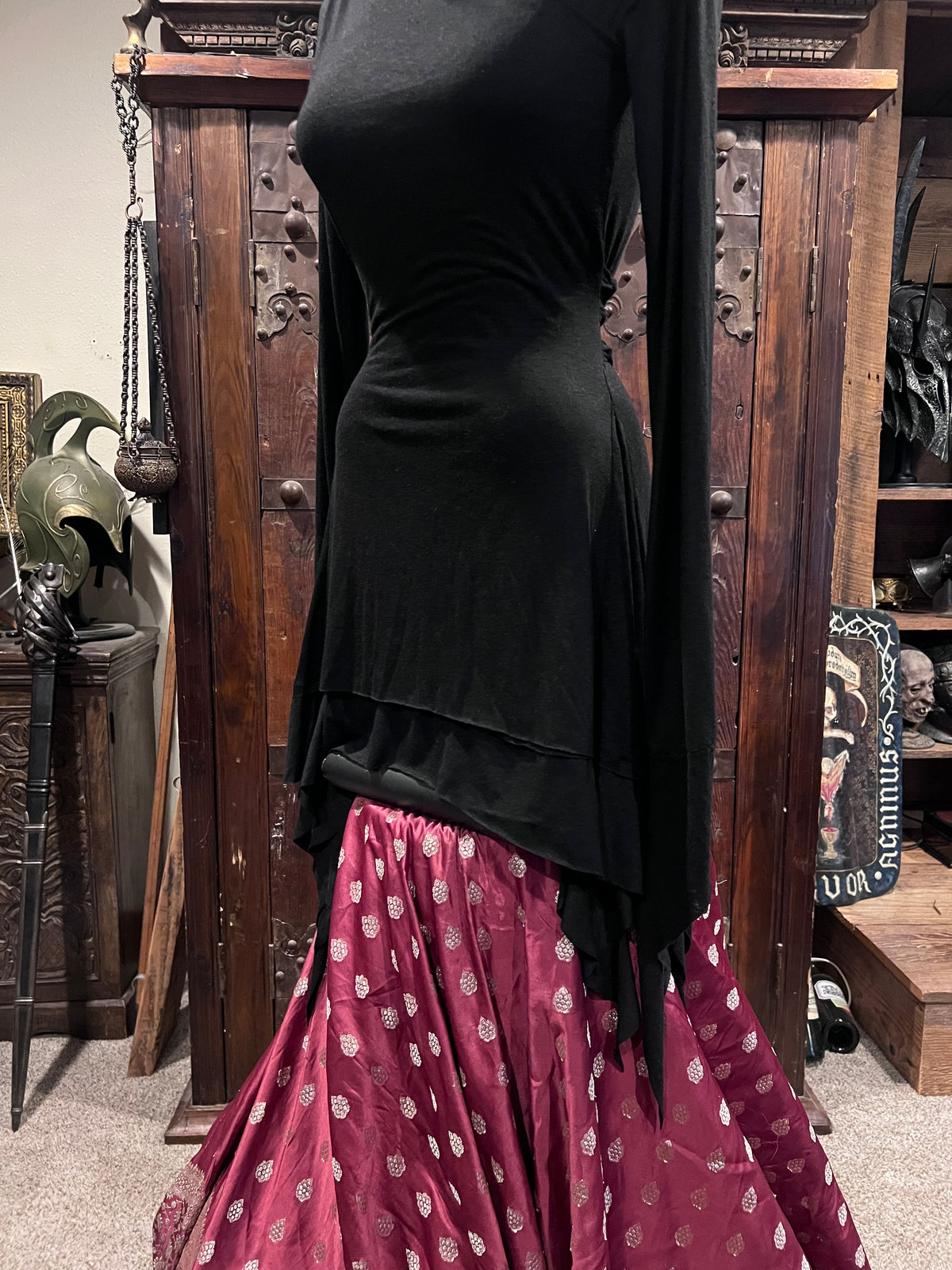 Black lace up River Tunic