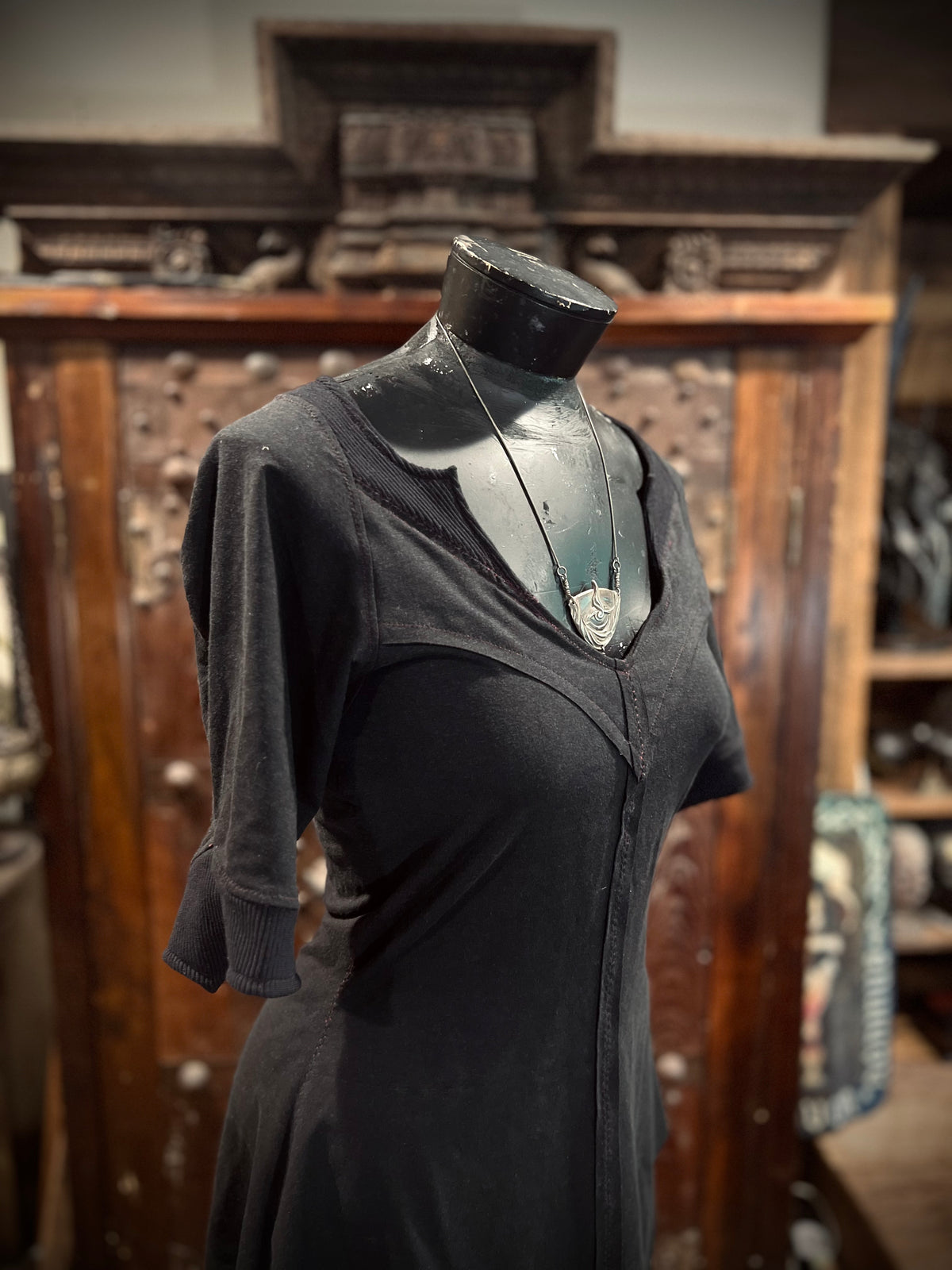 Bat! Tunic in Black
