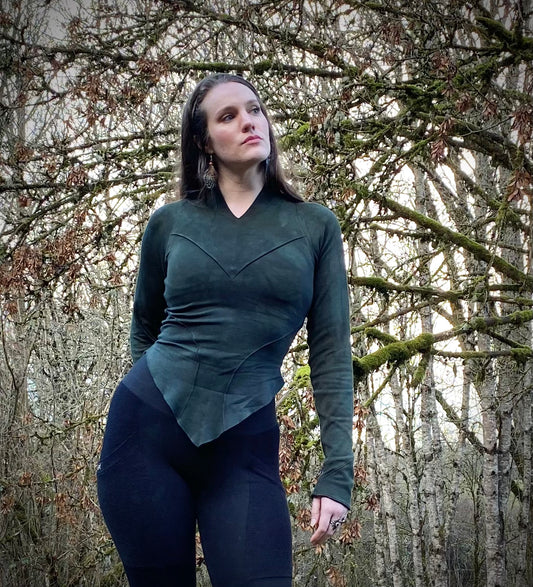 Elven Collared Long Sleeved Top