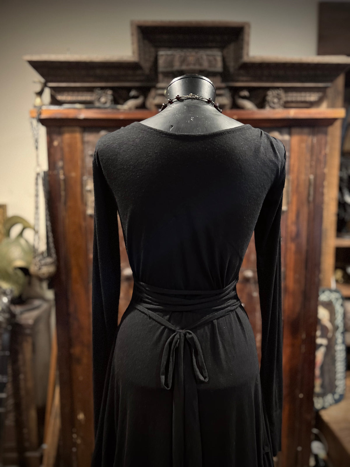 Black lace up River Tunic