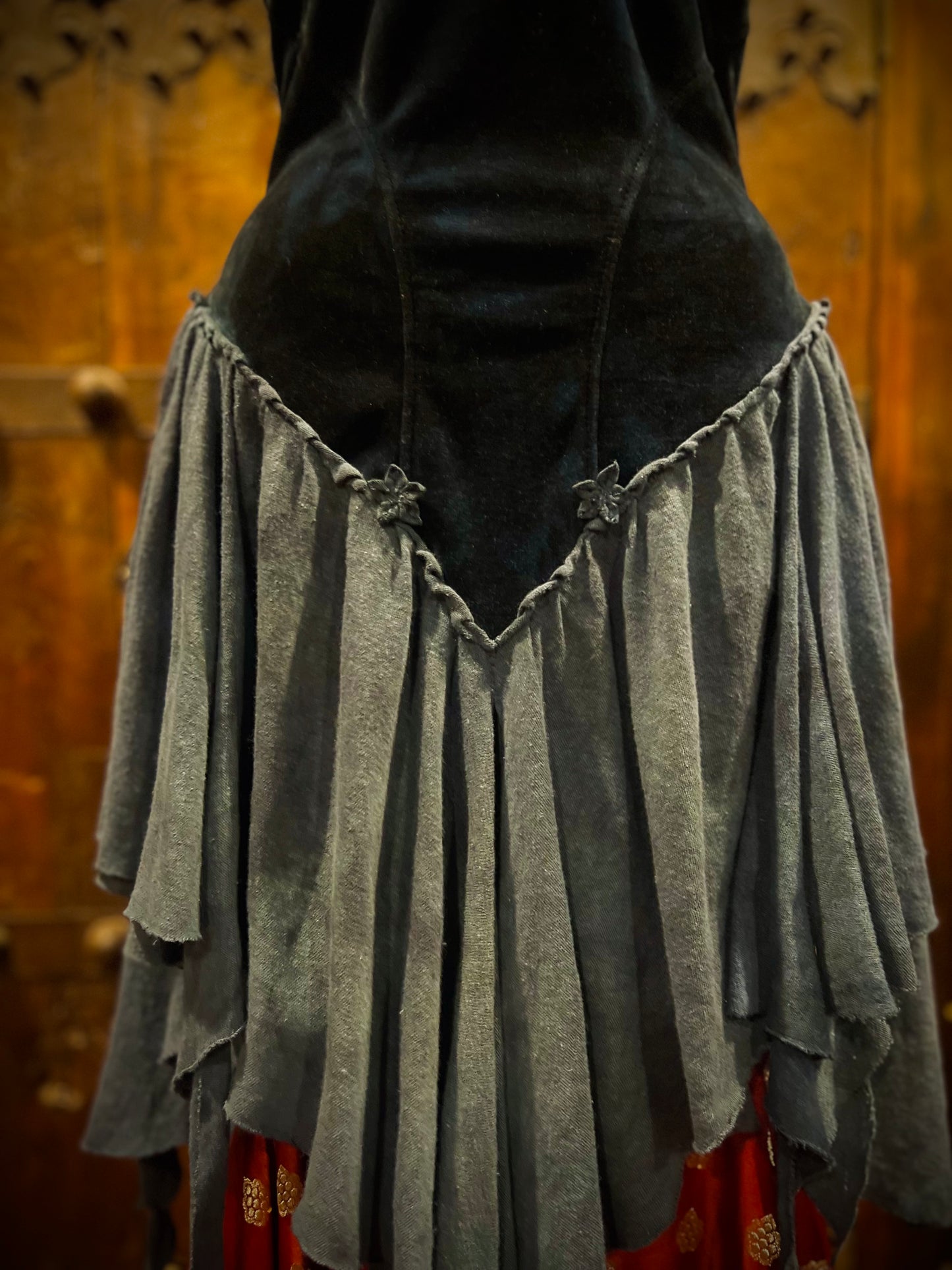 Blue princess velour lace up