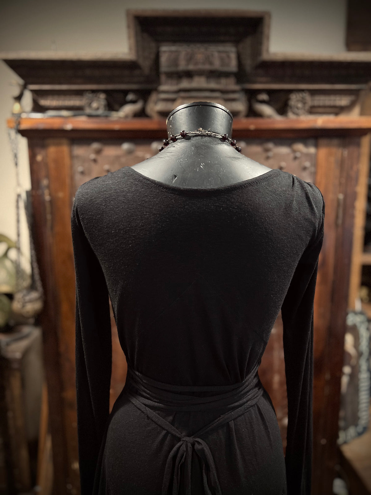 Black lace up River Tunic