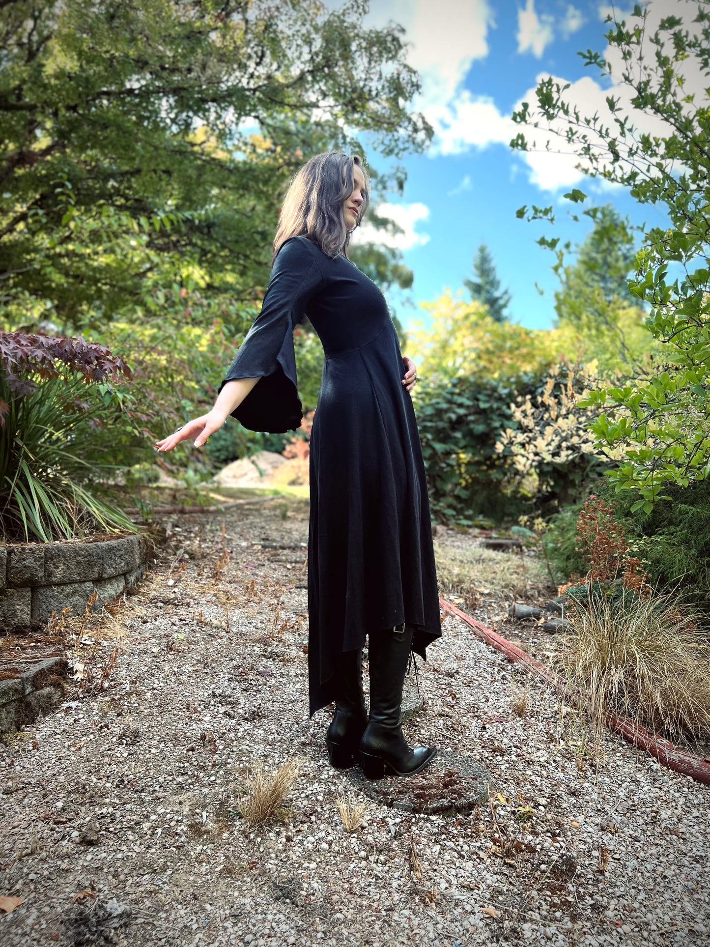 MADE TO ORDER  Queen of Diamonds Dress with Bell Sleeves