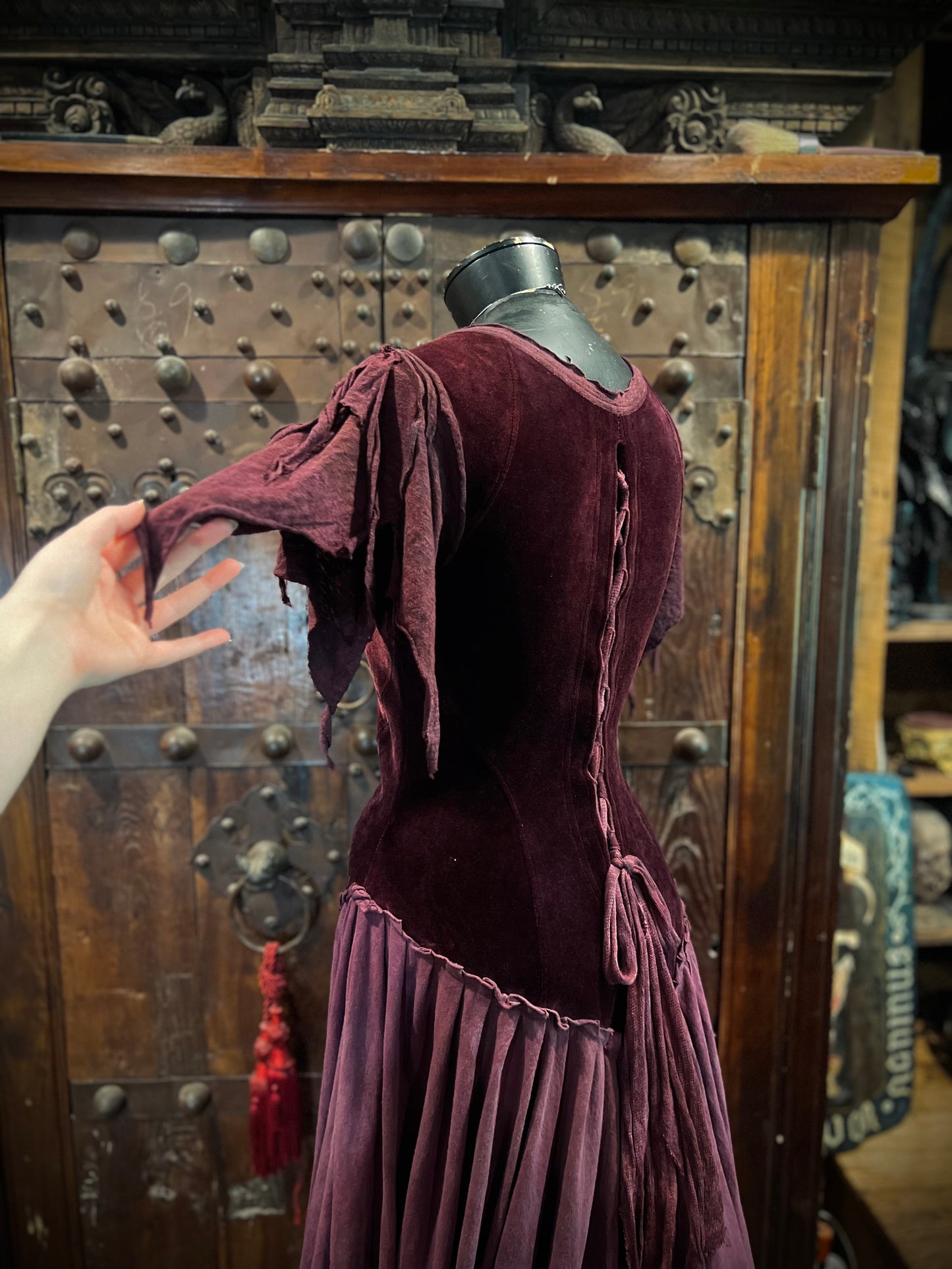 Ruby Princess Velour Lace Up