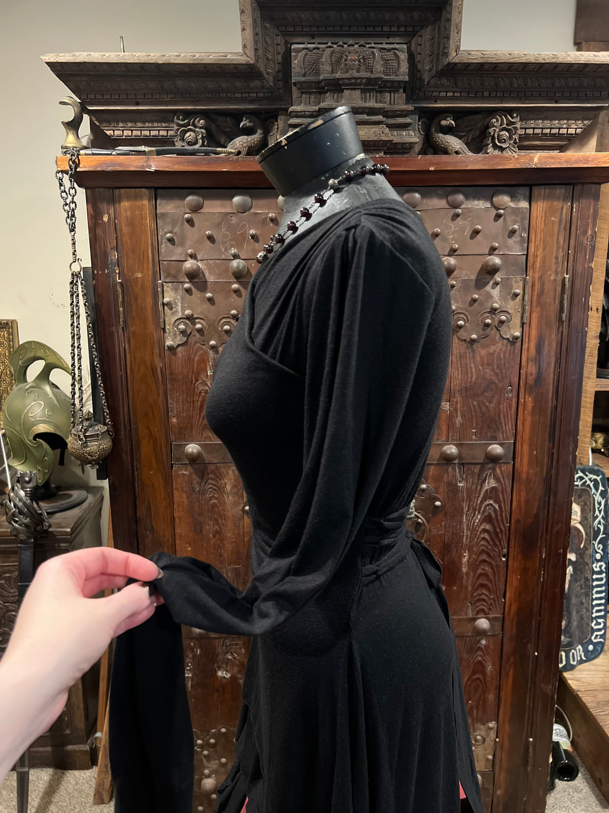 Black lace up River Tunic