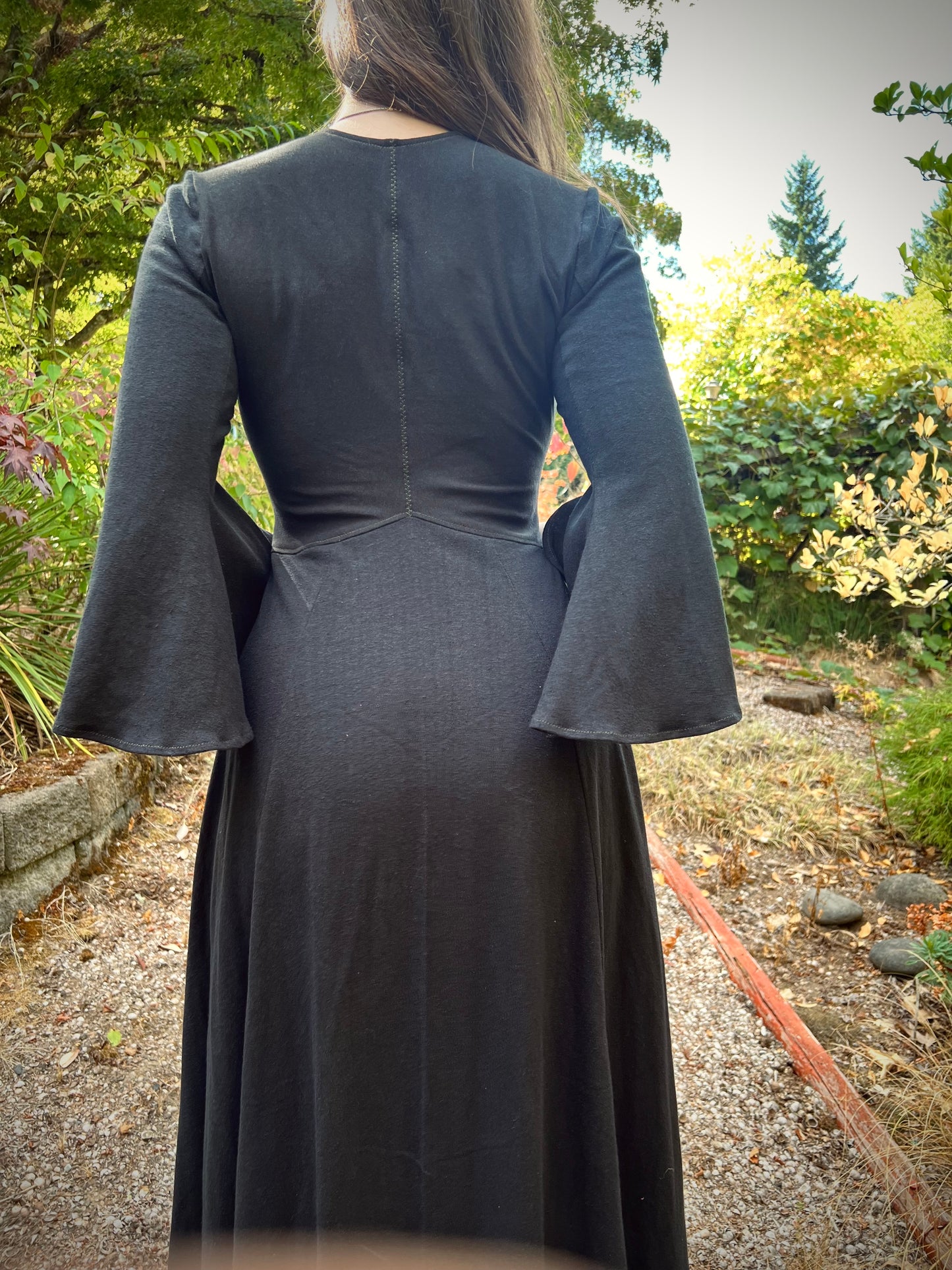 MADE TO ORDER  Queen of Diamonds Dress with Bell Sleeves