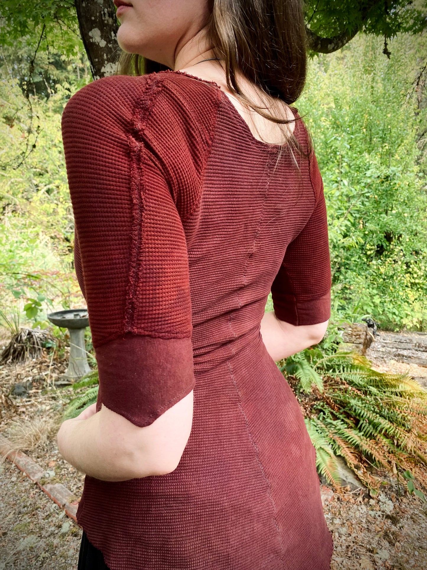 OOAK Short sleeved Willow top in red