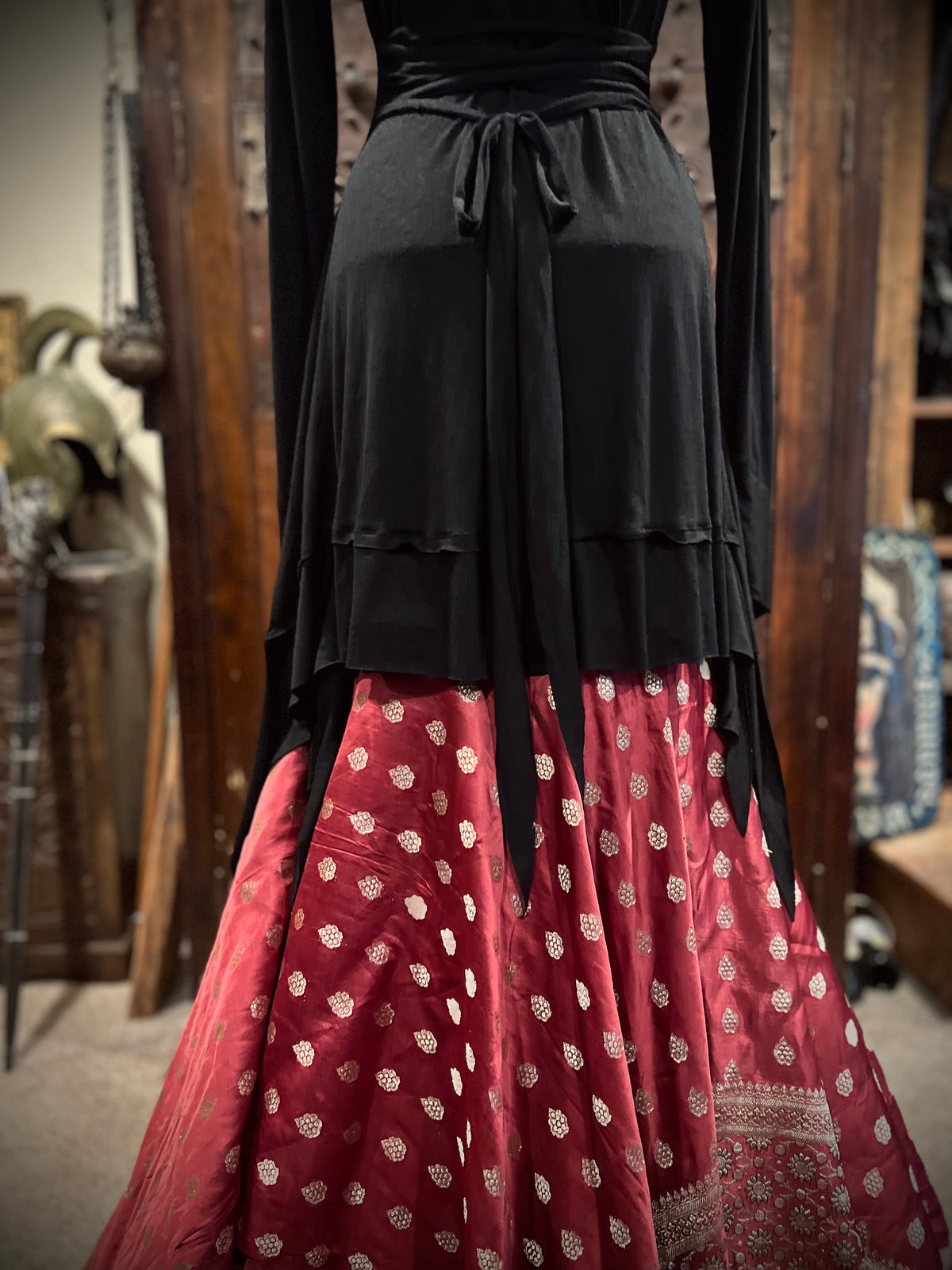 Black lace up River Tunic