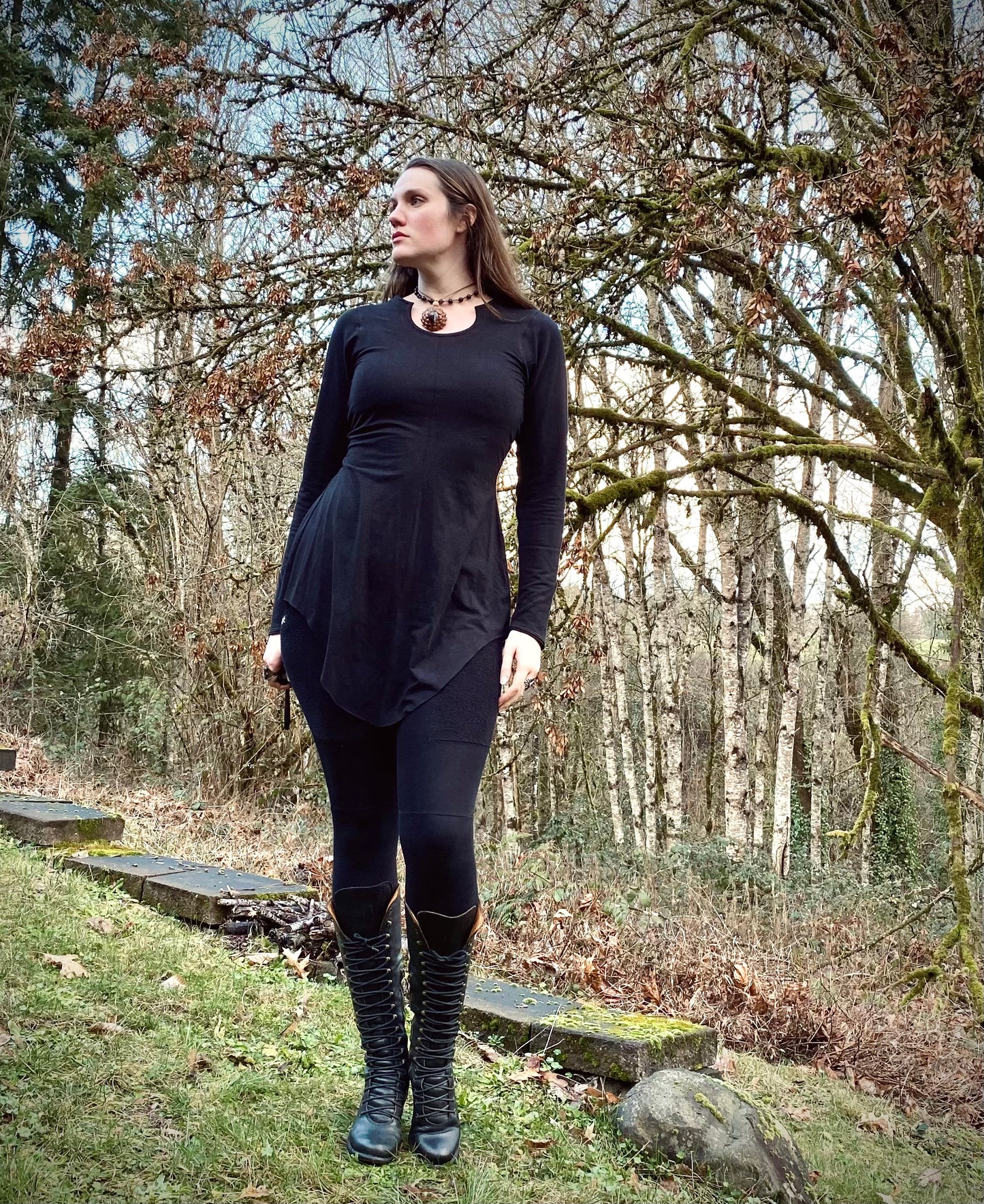 Made To Order Black Skeleton Key Tunic