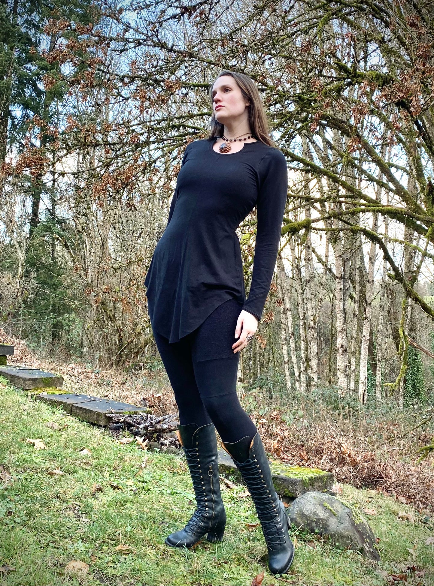 Made To Order Black Skeleton Key Tunic