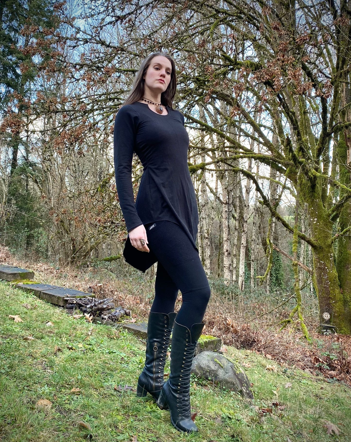 Made To Order Black Skeleton Key Tunic